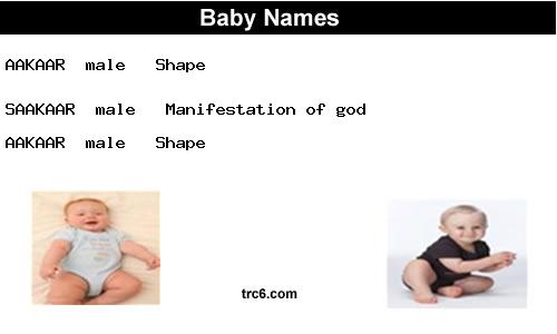 saakaar baby names